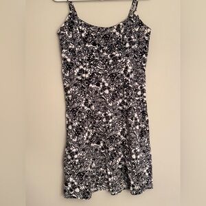 LOFT Monochrome Floral Dress